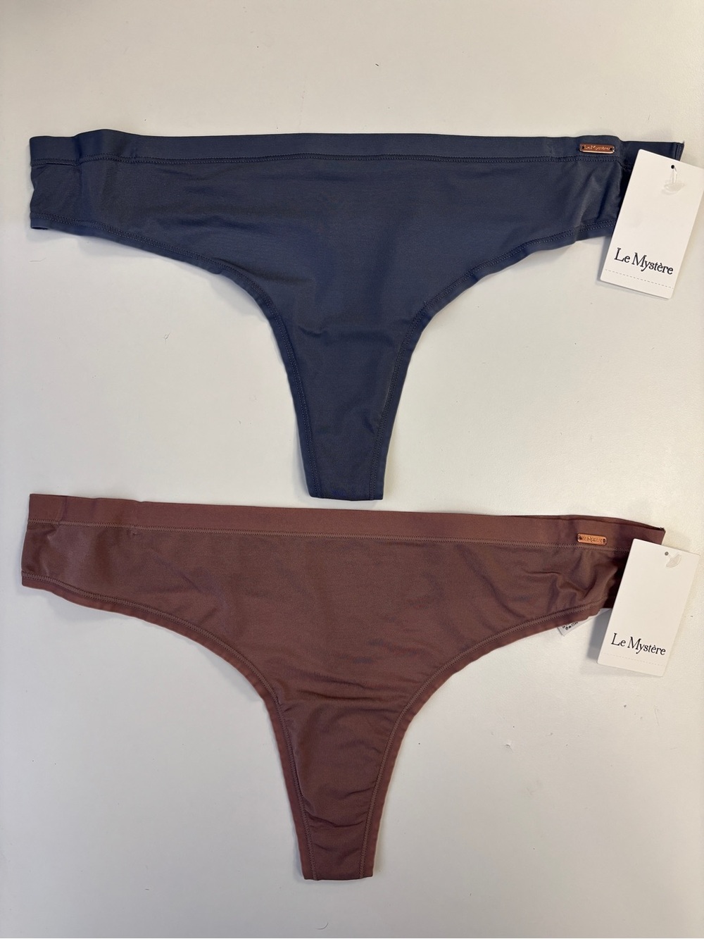 NEW Le Mystère Infinite Comfort Thong Panty 8838 Fawn I231B & Slate I481E
